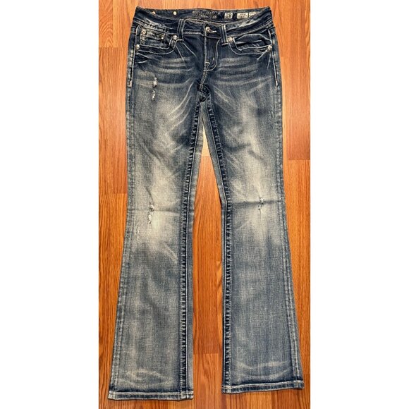 Miss Me Jeans Womens 28 33" Blue Boot Cut Denim Pants JW5416B - Picture 3 of 8